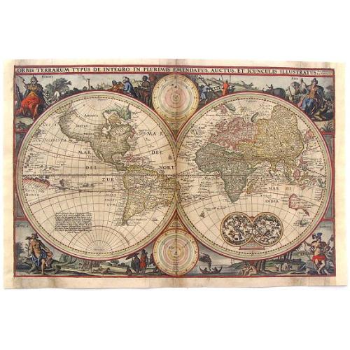 Old map image download for Orbis Terrarum Typus De Integro In Plurimis Emendatus Auctus et Icunculis Illustratus.