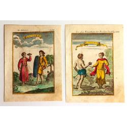 Habitans des Isles de la Sonde & Molusques (2 Prints)