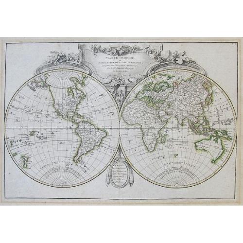 Old map image download for Mappe-Monde ou Description Du Globe Terrestre...