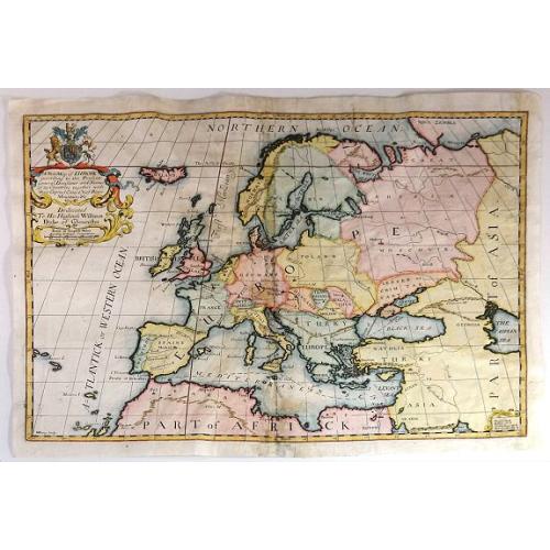 Old map image download for A New Map of Europe, According to the Present General Divisions, and Names of its Countries together with their Capital Cities Chief Rivers Mountains &c..