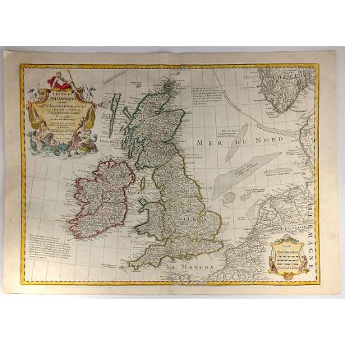 Old map image download for Les Isles Britanniques ou sont le Rme. d'Angleterre Tire de Sped Celuy d'Ecosse... 