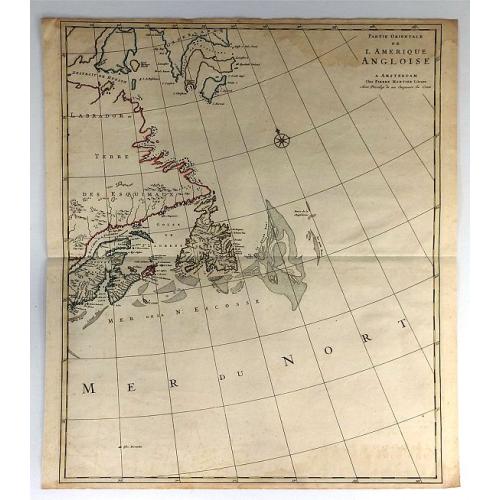 Old map image download for Partie Orientale de l'Amérique Angloise.