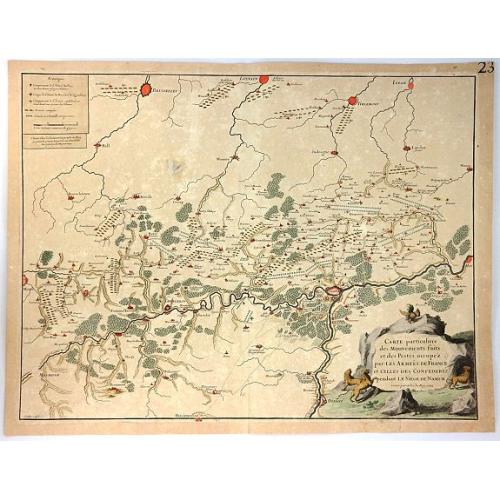 Old map image download for Carte Particuliere des Mouvements Faits et des Postes....