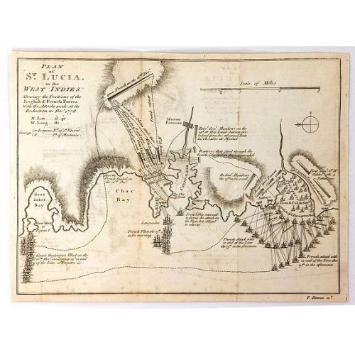 Old map image download for Plan of St. Lucia in the West Indies