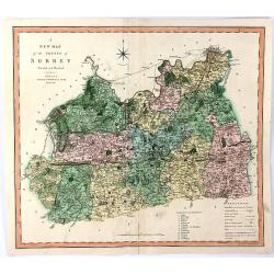 A New Map of the County of Surrey Divided Into Hundreds