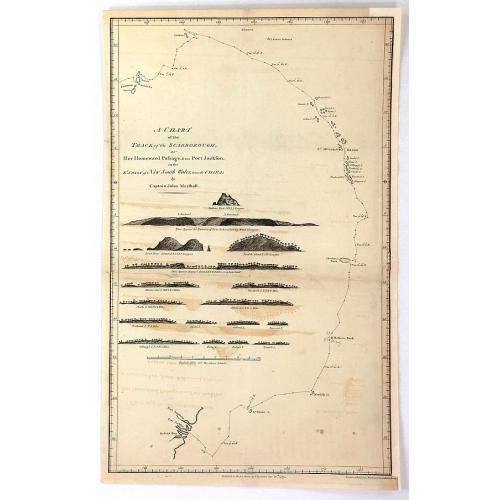 Old map image download for A chart of the Track of the Scarborough, on Her Homeward Passage, from Port Jackson, on the E. Coast of New South Wales, towards China; by Captain John Marshall