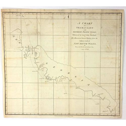 Old map image download for A chart of the Track of the Alexander on Her Homeward Passage from Port Jackson on the Eastn. Coast of New South Wales to Batavia; Performed in the Year 1788 under the Direction of Lieut. John Shortland by Thomas George Shortland