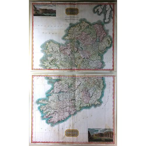 Old map image download for Northern Part of Ireland & Southern Part of Ireland (2 Parts)