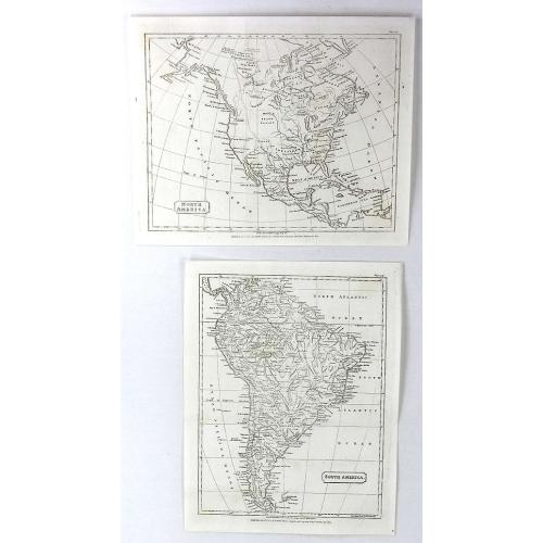 Old map image download for North America & South America (2 Maps) 