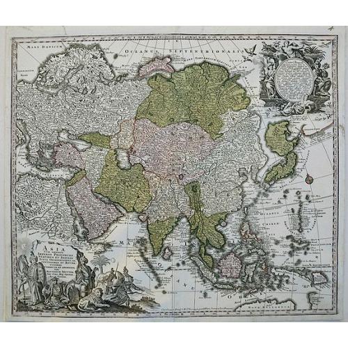 Old map image download for Asia Cum Omnibus Imperiis Provinciis Statibus et Insulis Iuxta Observationes Recentissimas et Accuratissimas Correcte et Adornata...