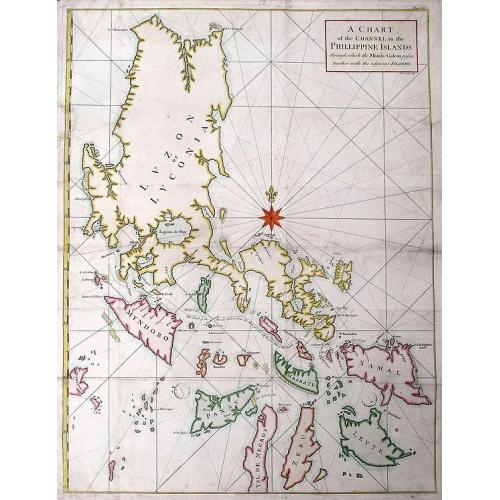 Old map image download for A Chart of the Channel in the Phillippine Islands...