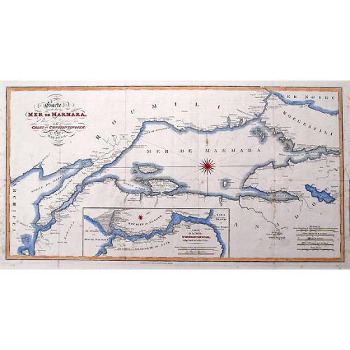 Old map image download for Carte de la Mer de Marmara, du Canal des Dardanelles et de Celui de Constantinople.