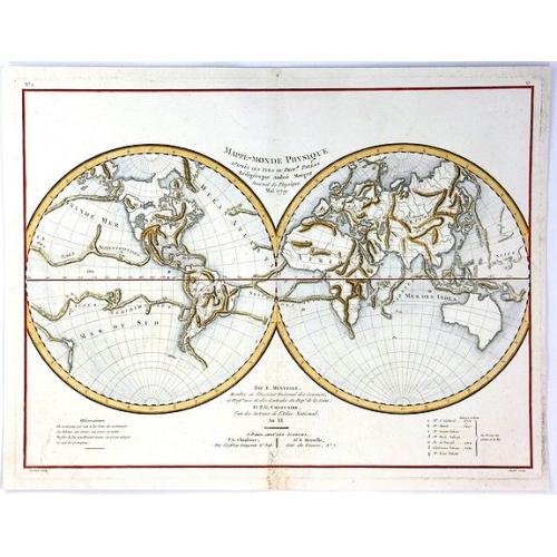 Old map image download for Mappe-Monde Physique d'Apres les Vues du Profr. Pallas Redigees par Andre Mongez 