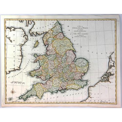 Old map image download for A Map of England and Wales from the Latest Authorities and Observations