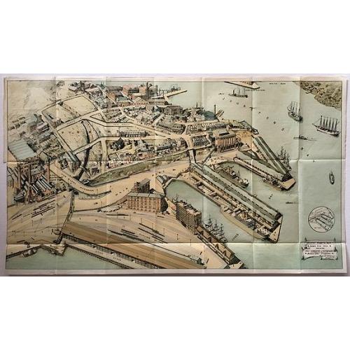 Old map image download for Sydney Harbour Trust, Birds eye view of Pyrmont - 1919.