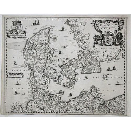 Old map image download for Regni DANIAE, Novissima et Accuratissima Tabula, 1698