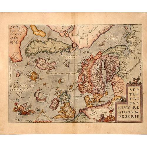 Old map image download for SEPTENTRIONALIUM REGIONUM DESCRIP, 1598