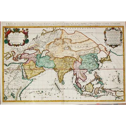 Old map image download for [Antique large map of Asia] L'Asie, Distinguée en ses Principales Parties.1687