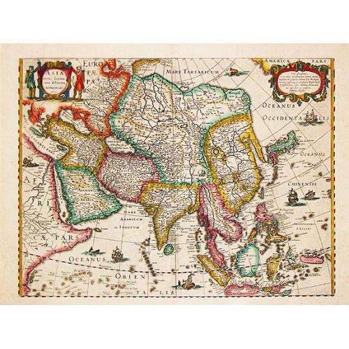 Old map image download for Asia recens summa cura delineata.