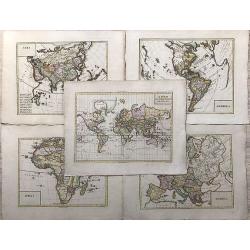 (World Map plus Continents) WORLDMAP - A' FOLD OT RESZEINEK LERAJZOLASA. + AMERIKA. - AFRIKA. - ASIA. - EUROPA.