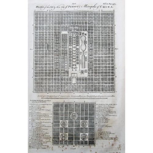 Old map image download for Plans of the Old & New City of Peking ye Metropolis of China.