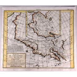 Carte de la Californie et des Pays Nord-Ouest Separes de l'Asie par le Detroit d'Aman.