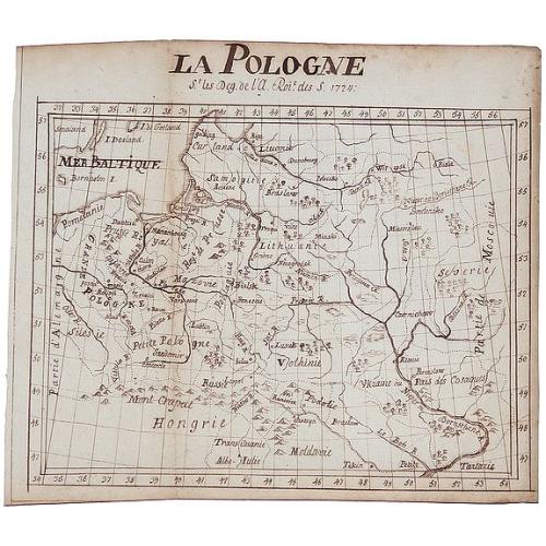 Old map image download for LA POLOGNE, (manuscript map) 