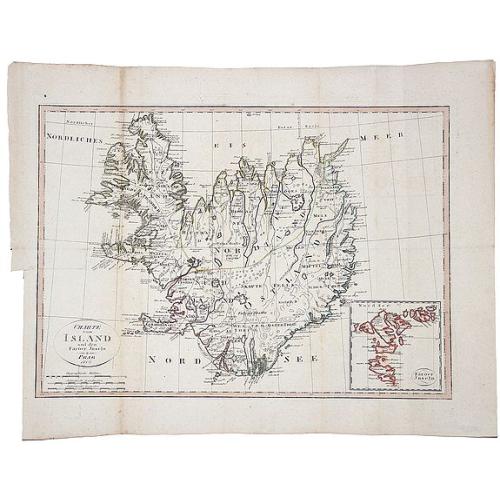 Old map image download for Charte von Island und den Faroer-Inseln.