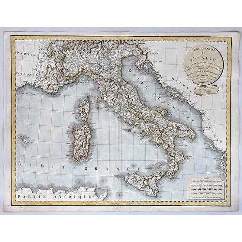 Old map image download for Carte Generale de L'Italie Redigee Sur les Observations les Plus Authentiqueues.