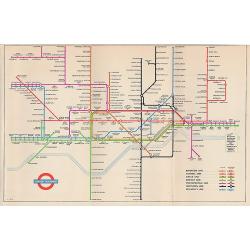 1953 Harry Beck London Underground map. 