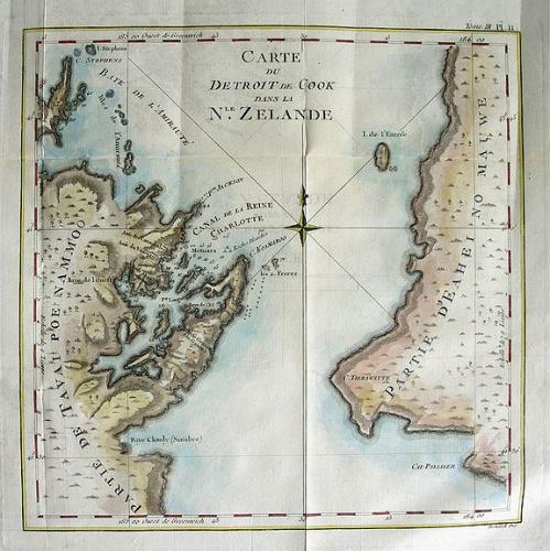 Old map image download for CARTE DU DETROIT DE COOK DANS LA Nle. ZELANDE