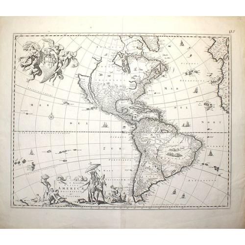 Old map image download for Novissima et Accuratissima Totius Americae Descriptio per N. Visscher