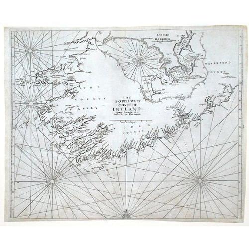 Old map image download for The Southwest Coast of Ireland from Dungarvan to the River Shannon.