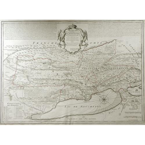 Old map image download for Carte de la Souverainete de Neuchatel et Vallangin.