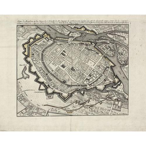 Old map image download for Plan de Breslau et du Siége de S.M. le R. de Pr. depuis le commencem. iusqu'au 18. de decemb. 1757. jour de la capitul