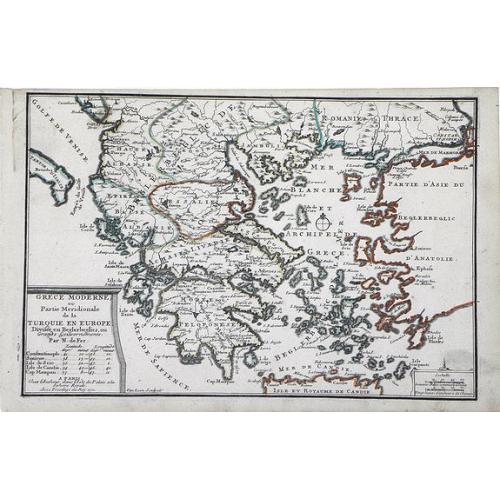 Old map image download for Grece Moderne ou Partie Meridionale de la Turquie en Europe. . .