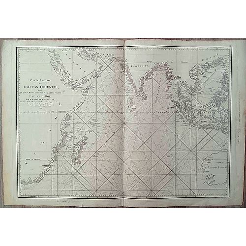 Old map image download for Carte réduite de l'Ocean Oriental, depuis Cap de Bonne Espérance jusqu'à l'Isle de Formose