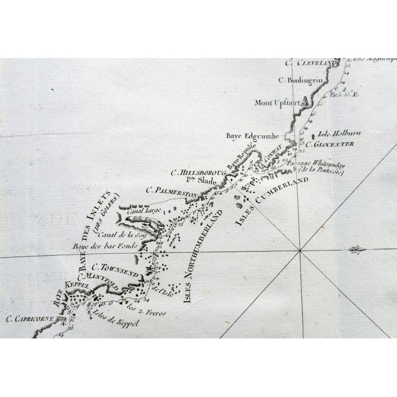 Carte de la Nle. Galles Merid.le ou de la Cote Orientale de la Nle. Hollande Découverte et visiteé par le Lieutenant J. Cook, Commandant de l'Endeavor. . .