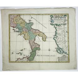 [Lot of 10 maps and prints of ITALY, the Milan States and Italy.