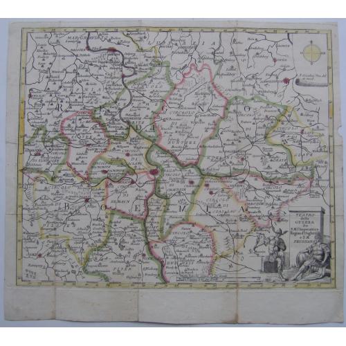 Old map image download for Teatro della guerra presente fra sua majesta l'imperatrice Regina d'Ungheria, e S[ua] M[aesta] Prussiana.