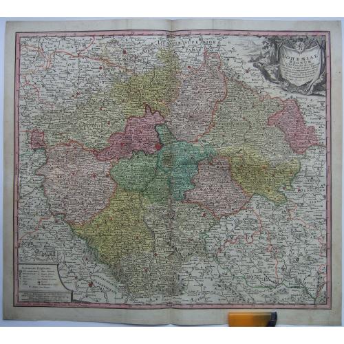 Old map image download for BOHEMIAE REGNUM in XII Circulos divisum