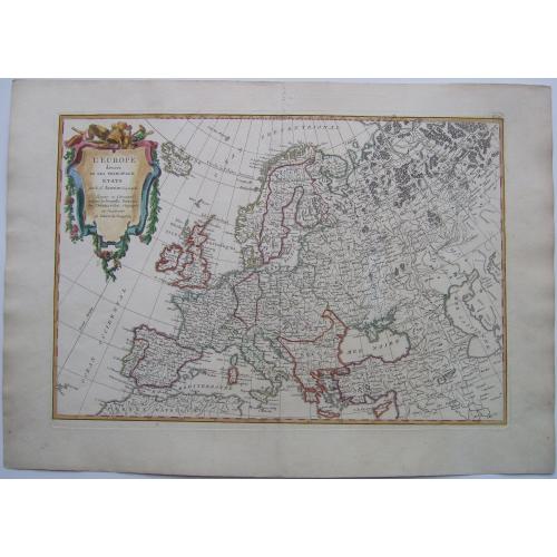 Old map image download for L'EUROPE divisee EN SES PRINCIPAUX ETATS...